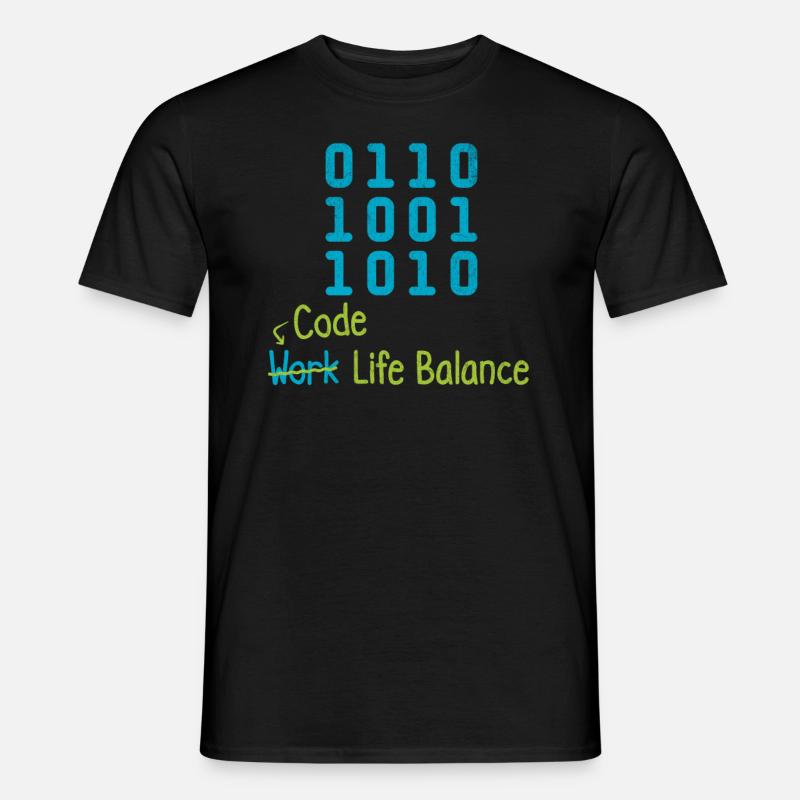 Code Work Life Balance – Programmierer Und - Männer T-Shirt - Schwarz