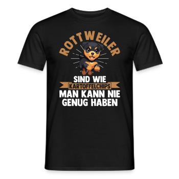 Hund Rottweiler - Männer T-Shirt - Schwarz - Vorne - AI Model Male 178 light (178cm)