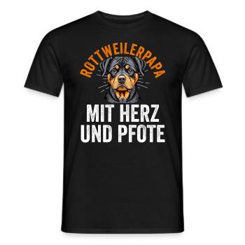 Dog Rottweiler Dad Dog Dad Rottweiler - Men's T-Shirt - black - Front - AI Model Male 178 light (178cm)