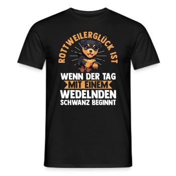 Hund Rottweiler - Männer T-Shirt - Schwarz - Vorne - AI Model Male 178 light (178cm)