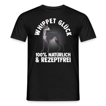 Hund Whippet - Männer T-Shirt - Schwarz - Vorne - AI Model Male 178 light (178cm)