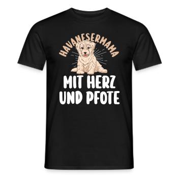 Chien Bichon Havanais - T-shirt homme - noir - Devant - AI Model Male 178 light (178cm)