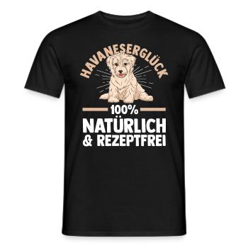 Hund Havaneser - Männer T-Shirt - Schwarz - Vorne - AI Model Male 178 light (178cm)