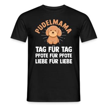 Dog Mom Poodle Mom Mom Mother Poodle - Men's T-Shirt - black - Front - AI Model Male 178 light (178cm)