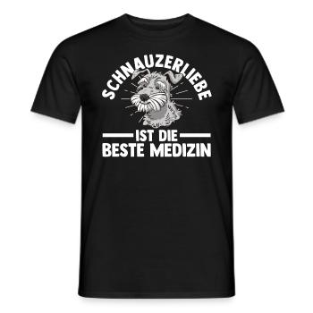 Hund Schnauzer Riesenschnauzer - Männer T-Shirt - Schwarz - Vorne - AI Model Male 178 light (178cm)