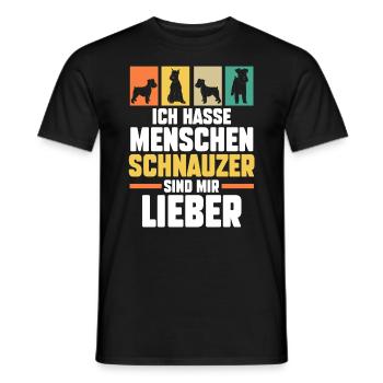 Schnauzer géant Schnauzer chien - T-shirt homme - noir - Devant - AI Model Male 178 light (178cm)