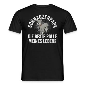 Dog Dog Dad Father Schnauzer Dad Schnauzer - Men's T-Shirt - black - Front - AI Model Male 178 light (178cm)