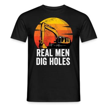 Baggerfahrer Bauarbeiter Bagger - Männer T-Shirt - Schwarz - Vorne - AI Model Male 178 light (178cm)