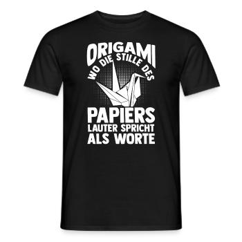 Japanese Folding Art Origami - Men's T-Shirt - black - Front - AI Model Male 178 light (178cm)