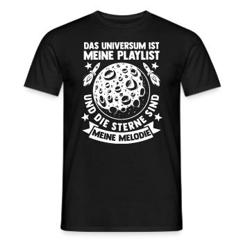 Astrologie, Astrologue, Astronaute, Univers, Espace - T-shirt homme - noir - Devant - AI Model Male 178 light (178cm)