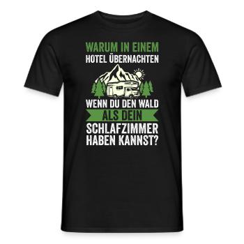 Camper Caravan Motorhome Camping Camping - Men's T-Shirt - black - Front - AI Model Male 178 light (178cm)