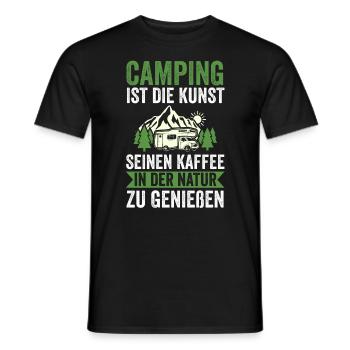 Camper Caravan Motorhome Camping Camping - Men's T-Shirt - black - Front - AI Model Male 178 light (178cm)