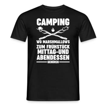 Camper Wohnwagen Wohnmobil Campen Camping - Männer T-Shirt - Schwarz - Vorne - AI Model Male 178 light (178cm)