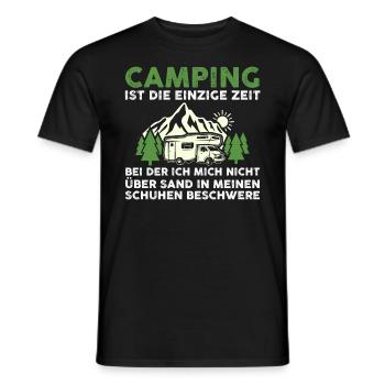 Camper Caravan Motorhome Camping Camping - Men's T-Shirt - black - Front - AI Model Male 178 light (178cm)