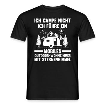 Camper Wohnwagen Wohnmobil Campen Camping - Männer T-Shirt - Schwarz - Vorne - AI Model Male 178 light (178cm)