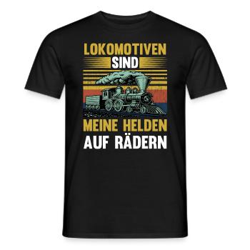 Model Railroad Model Train Train Railroad Railroad Railroad Railroad Model Train Model Train Model T - Men's T-Shirt - black - Front - AI Model Male 178 light (178cm)