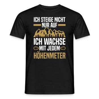 Bergsteiger Wandern Wanderer Klettern Bergsteigen - Männer T-Shirt - Schwarz - Vorne - AI Model Male 178 light (178cm)