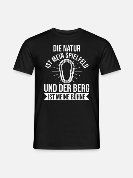 Mountaineer, Hiking, Hiker, Climbing, Mountaineering - Men's T-Shirt - black