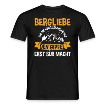 Mountaineer, Hiking, Hiker, Climbing, Mountaineering - Men's T-Shirt - black - Front - AI Model Male 178 light (178cm)