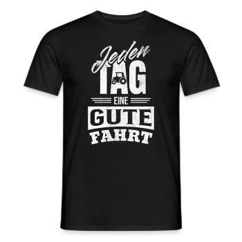 Une bonne balade tous les jours - Pour les conducteurs de tracteurs - T-shirt homme - noir - Devant - AI Model Male 178 light (178cm)
