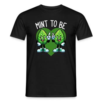 Menthe à être - Amour frais et rire feuillu - T-shirt homme - noir - Devant - AI Model Male 178 light (178cm)