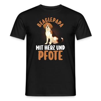 dog dog dad dad beagledad beagle - Men's T-Shirt - black - Front - AI Model Male 178 light (178cm)