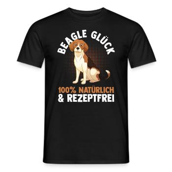 Dog Beagle - Men's T-Shirt - black - Front - AI Model Male 178 light (178cm)