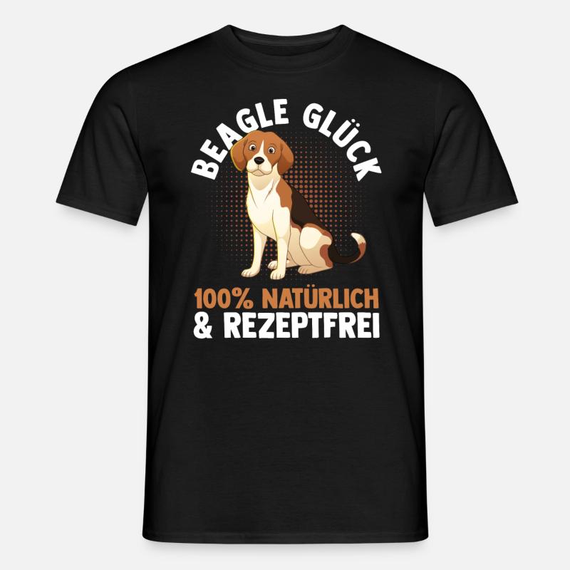 Hund Beagle - Männer T-Shirt - Schwarz