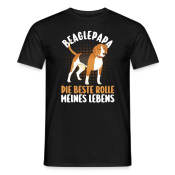 Hund Hundepapa Vater Beaglepapa Beagle - Männer T-Shirt - Schwarz - Vorne - AI Model Male 178 light (178cm)
