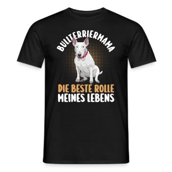 Dog Mom Bull TerrierMom Mom Bull Terrier - Men's T-Shirt - black - Front - AI Model Male 178 light (178cm)
