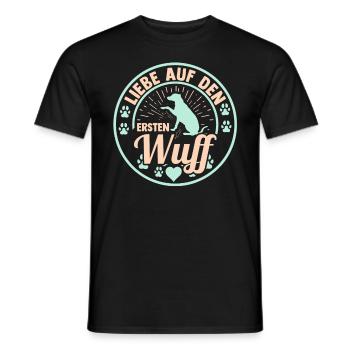 Dog Dog Owner Dog Owner Dog Motif Dogs - Men's T-Shirt - black - Front - AI Model Male 178 light (178cm)