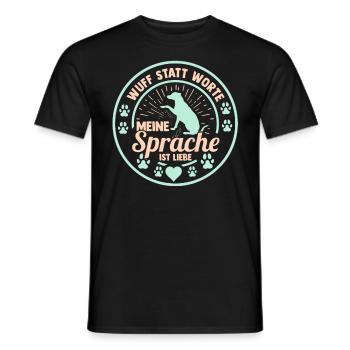 Chien Propriétaire De Chien Propriétaire De Chien Motif Chiens - T-shirt homme - noir - Devant - AI Model Male 178 light (178cm)