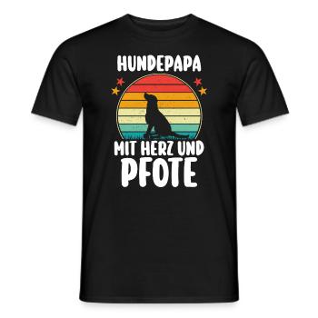 Dog Retro Dog Mom - Men's T-Shirt - black - Front - AI Model Male 178 light (178cm)