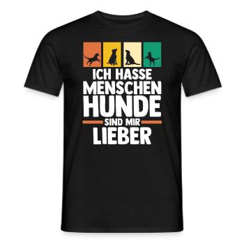 Chien Propriétaire De Chien Propriétaire De Chien Motif Chiens - T-shirt homme - noir - Devant - AI Model Male 178 light (178cm)