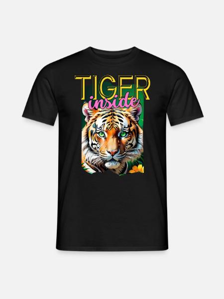 Tiger inside. - Men's T-Shirt - black