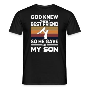 My Best Friend My Son - Männer T-Shirt - Schwarz - Vorne - AI Model Male 178 light (178cm)