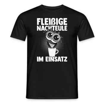 Night Shift Dog Beagle - Men's T-Shirt - black - Front - AI Model Male 178 light (178cm)