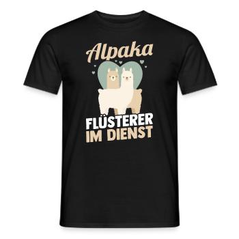 Chuchoteur d’alpaga - T-shirt homme - noir - Devant - AI Model Male 178 light (178cm)