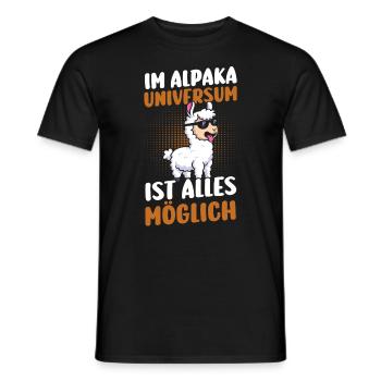 Alpaca - Men's T-Shirt - black - Front - AI Model Male 178 light (178cm)