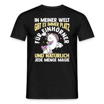 Magic Unicorn - Men's T-Shirt - black - Front - AI Model Male 178 light (178cm)