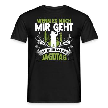 Hunting Hunting Deer Hunting Wild Boar Hunting Hunter - Men's T-Shirt - black - Front - AI Model Male 178 light (178cm)