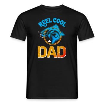 Reel cool Dad Fishing - Men's T-Shirt - black - Front - AI Model Male 178 light (178cm)