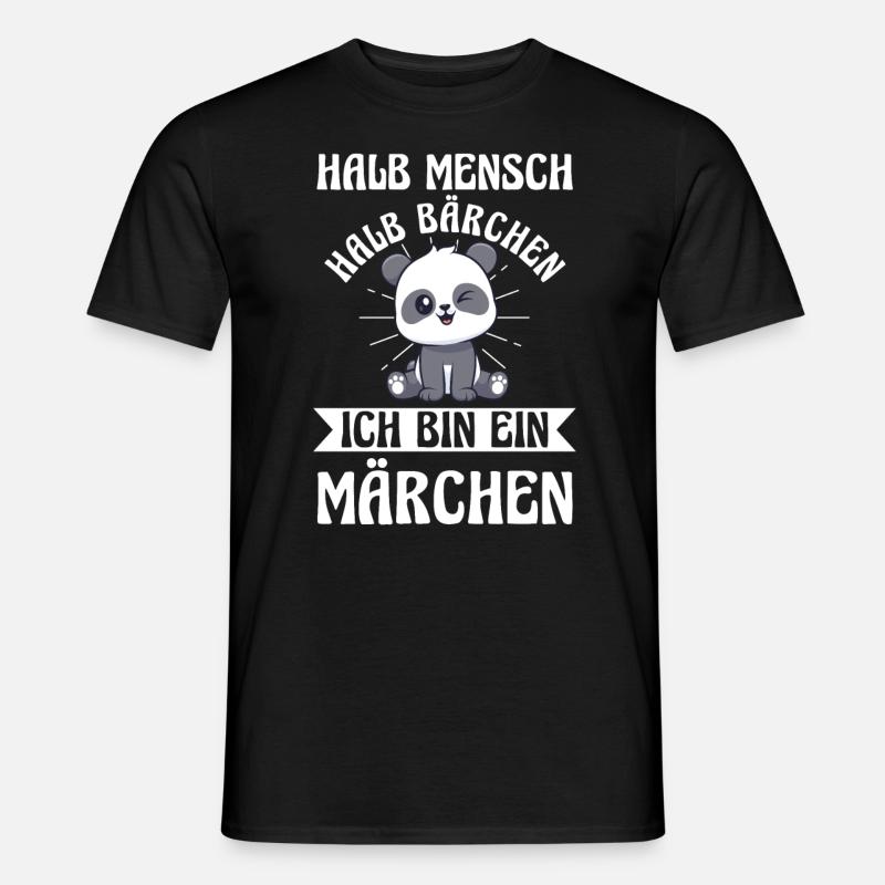 Half Human, Half Bear - Men's T-Shirt - black