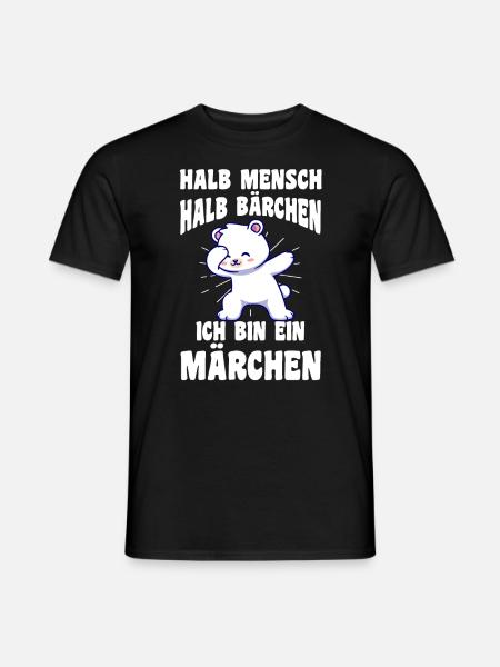 Half Human, Half Bear - Men's T-Shirt - black