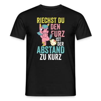 Si vous sentez l’odeur du pet, la distance est trop courte - T-shirt homme - noir - Devant - AI Model Male 178 light (178cm)