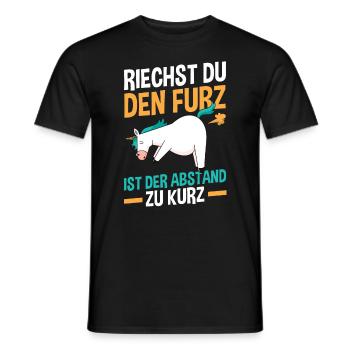 Si vous sentez l’odeur du pet, la distance est trop courte - T-shirt homme - noir - Devant - AI Model Male 178 light (178cm)