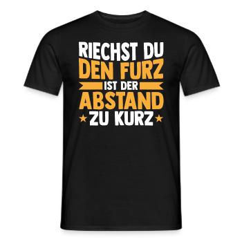 Si vous sentez l’odeur du pet, la distance est trop courte - T-shirt homme - noir - Devant - AI Model Male 178 light (178cm)