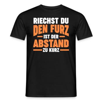 Si vous sentez l’odeur du pet, la distance est trop courte - T-shirt homme - noir - Devant - AI Model Male 178 light (178cm)