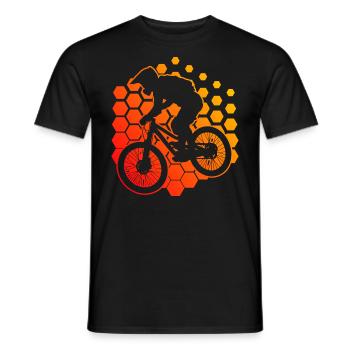 MTB Radfahren Mountainbike Damen Radfahrer - Männer T-Shirt - Schwarz - Vorne - AI Model Male 178 light (178cm)
