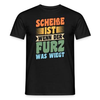 Shit Is When The Fart Weighs What - Men's T-Shirt - black - Front - AI Model Male 178 light (178cm)
